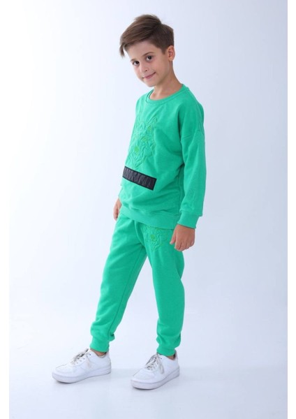 Kurt Kabartmalı 2 Iplik Erkek Eşofman Takımı