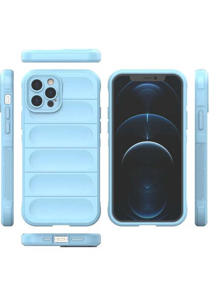 Iphone 12 Pro Kılıf Optimum Silikon - Sky Blue Bstmy modelleri