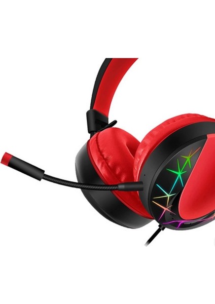 Akz 021 Kablolu Mikrofonlu Işıklı Oyuncu Kulaklığı Rgb Kırmızı modelleri