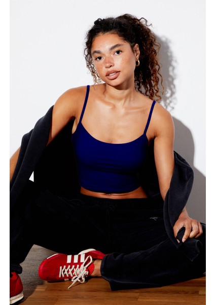 Kadın Ip Askılı Crop Top Büstiyer