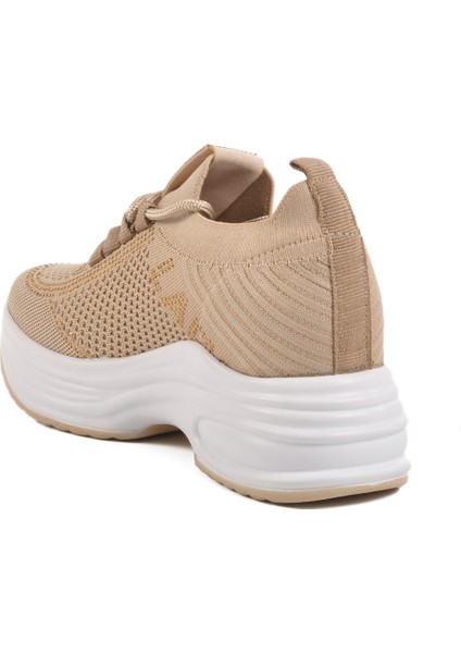 Bej Triko Kalın Taban Kadın Sneaker Lady 5002 Z