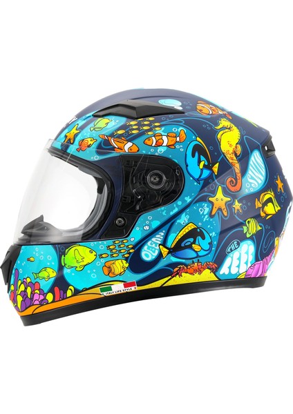 Sw 815K Ocean Black Blue Full Face Çocuk Kaskı fiyatları