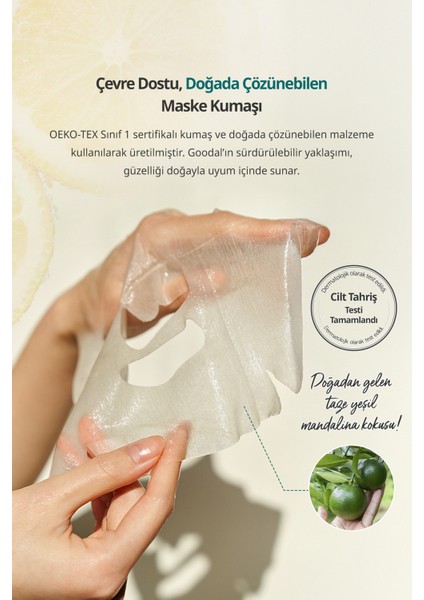 Leke Karşıtı Serum Yaprak Maske Goodal Green Tangerine Vita C Dark Spot Care Serum Sheet Mask