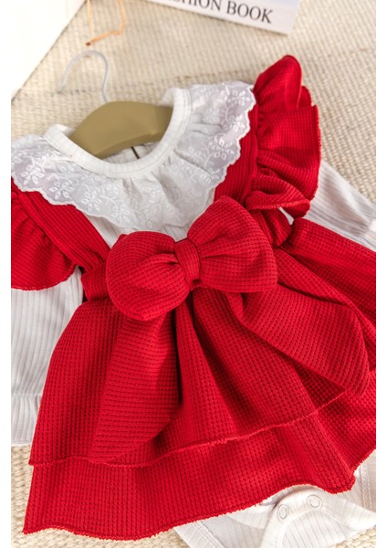 Fiyonklu 100% Pamuk Şık Kız Bebek Jile Etek Elbise modelleri