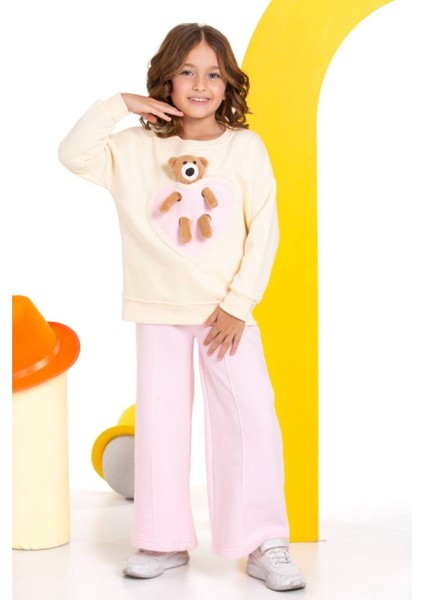 Ayıcıklı Oversize Kalıp Kız Çocuk Takım New Model