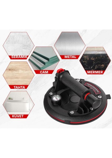 Pompalı Vantuz Cam Seramik Fayans Taşıma 200 kg Kapasite Özel Çantalı indirimleri