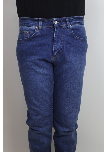 Fistan Store Erkek Koyu Mavi Yüksek Bel Rahat Kesim Boru Paça Jean Pantolon fiyatları