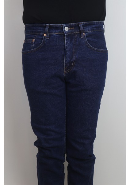 Fistan Store Erkek Lacivert Yüksek Bel Rahat Kesim Boru Paça Jean Pantolon fiyatları