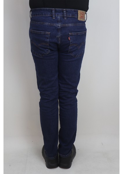 Fistan Store Erkek Lacivert Yüksek Bel Rahat Kesim Boru Paça Jean Pantolon fırsatları