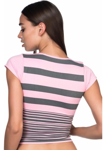 Pembe Gri Mı Emay 5026 Soft Seamless T Shirt modelleri