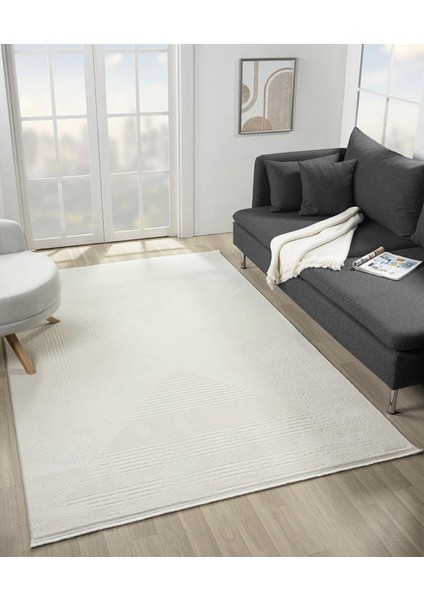 Arvel AR007A Beyaz Koridor Halısı Mutfak Halısı Salon Halısı