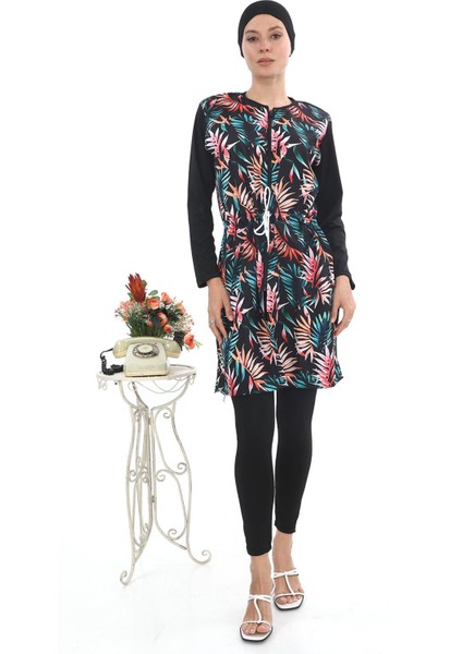 Bayan Tesettür Mayo Fermuarlı Boğazlı Renkli Esnek Kumaş Rahat Kalıp fiyatları