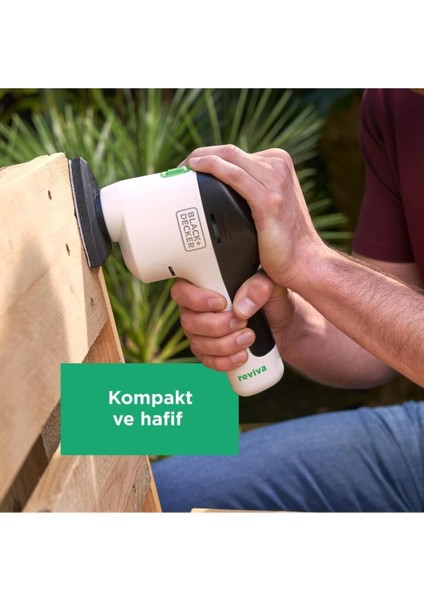 Black & Decker Reviva REVDS12C-QW 12V Şarjlı Zımpara Makinesi