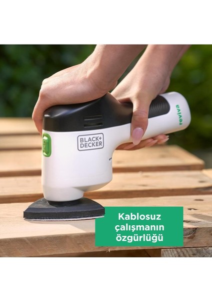 Black & Decker Reviva REVDS12C-QW 12V Şarjlı Zımpara Makinesi
