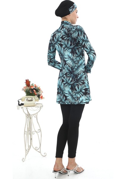 Bayan Tesettür Mayo Fermuarlı Boğazlı Renkli Esnek Kumaş Rahat Kalıp indirimleri