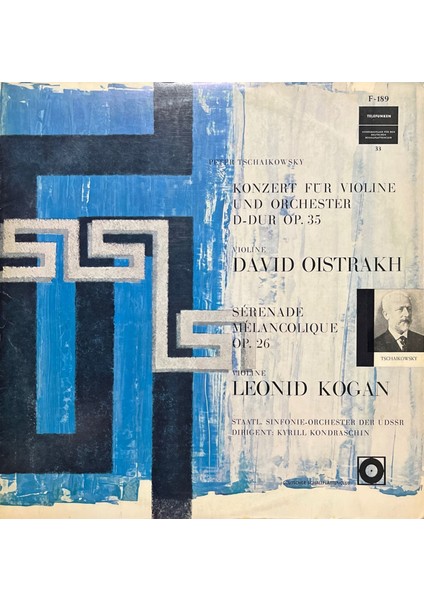 Peter Tschaikovwsky David Oistrakh Lp Plak