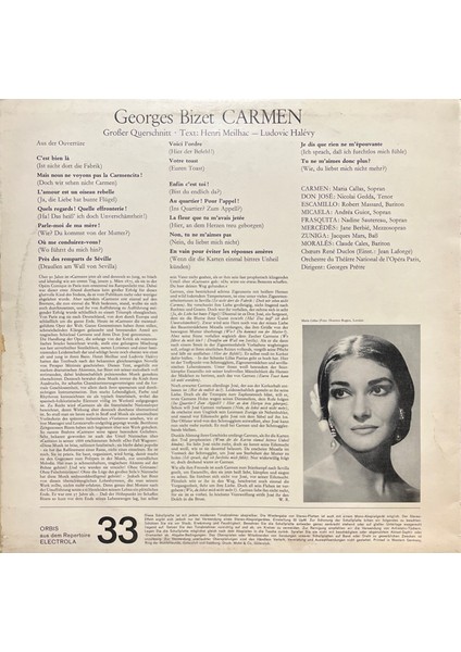 Georges Bizet Carmen Lp Plak fiyatları
