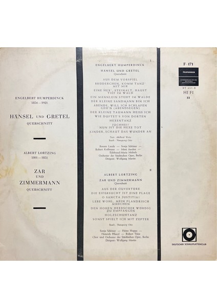 Engelbert Humperdinck Hansel Und Gretel Lp Plak