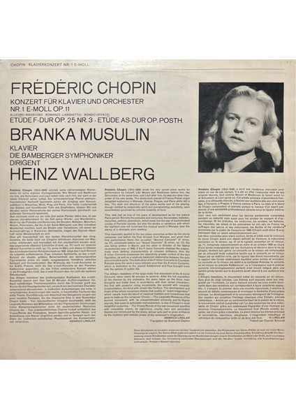 Chopin Konzert Lp Plak