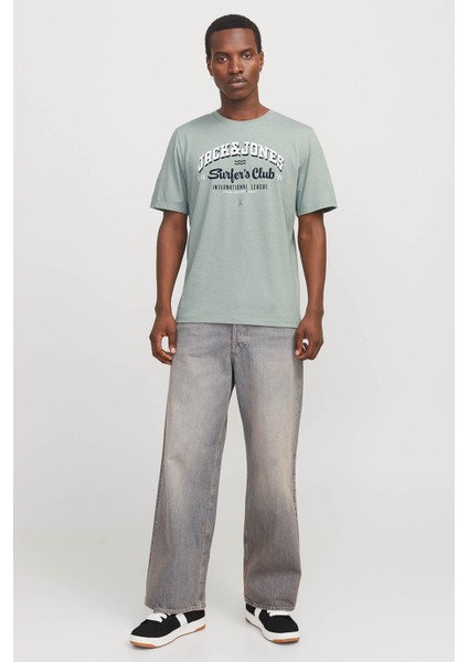 JJELOGO TEE SS Yeşil Erkek Kısa Kol T-Shirt fırsatları