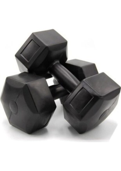 5 kg Siyah Dambıl Seti 5 kg x 2 Adet Toplam 10 kg Ağırlık Seti