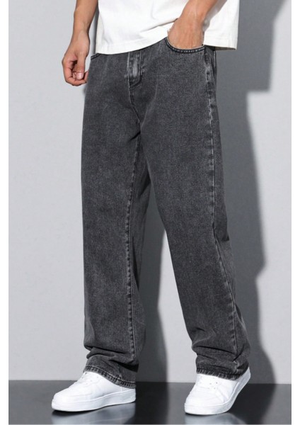 Erkek Füme Rahat Kesim Baggy Pantolon
