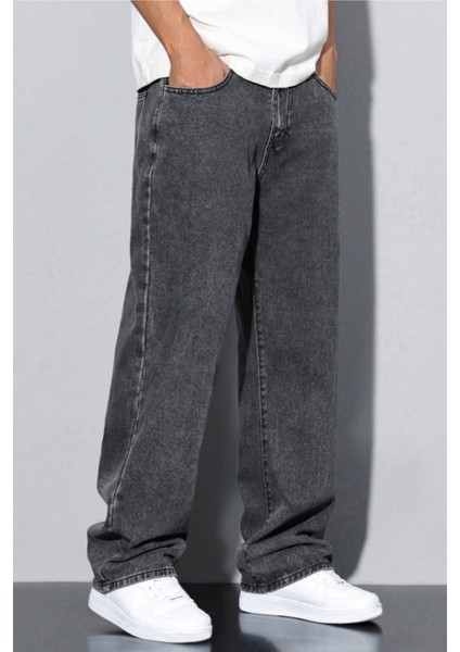 Erkek Füme Rahat Kesim Baggy Pantolon