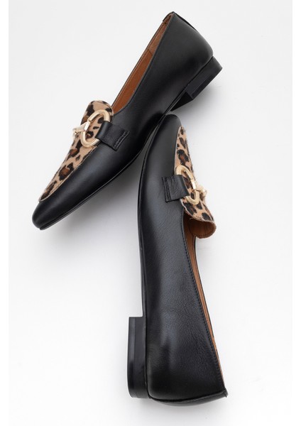 Kadın Toka Detaylı Sivri Burun Şık Loafer Ayakkabı Gerçek Deri fiyatları