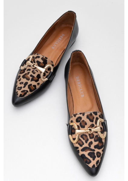 Kadın Toka Detaylı Sivri Burun Şık Loafer Ayakkabı Gerçek Deri modelleri