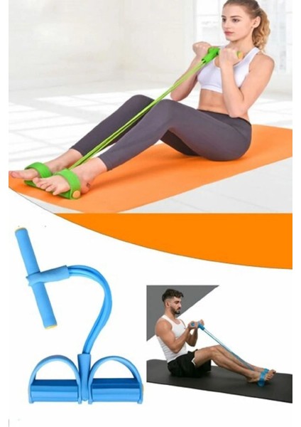 Body Trimmer Vücut Şekillendirici Egzersiz Karın El Ayak Direnç Lastiği 4 Lastikli