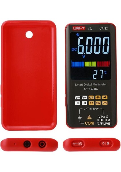 Unı-T Ut 122 True Rms Cep Tip Akıllı Dijital Multimetre Ncv/live 600V Ac/dc modelleri