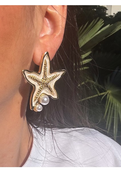 Incili, Sedefli Yıldız Küpe