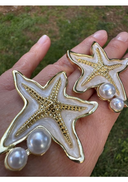 Incili, Sedefli Yıldız Küpe indirimleri