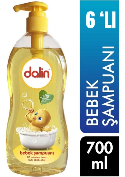 Dalin Bebek Şampuanı 700 ml 6'lı– Hassas Ciltlere Özel Formül