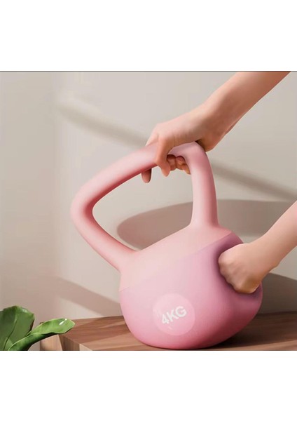 4 kg Soft Kettlebell Yumuşak Tabanlı Metal Kumlu Ses Yapmaz Darbeye Dayanıklı