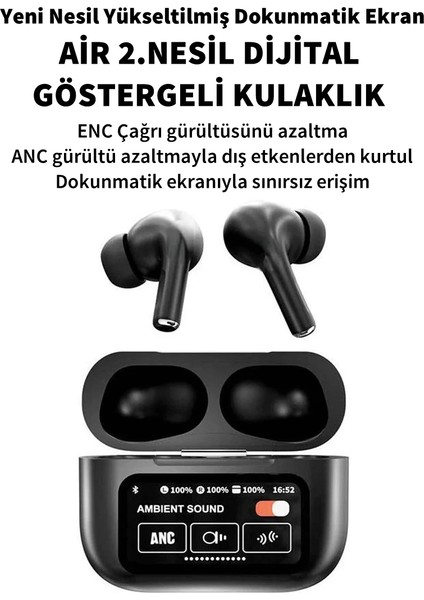 Air Pro 2 Anc Dijital Göstergeli Bluetooth Kulaklık modelleri