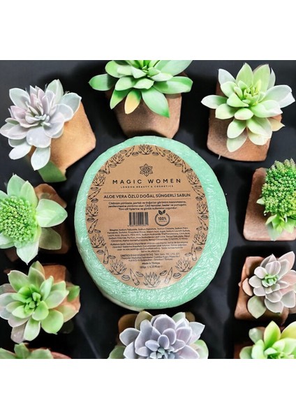 Aloe Vera Özlü Süngerli Sabun