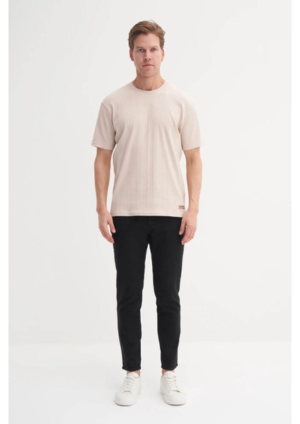 Bisiklet Yaka Bej Erkek T-Shirt 4163 fiyatları