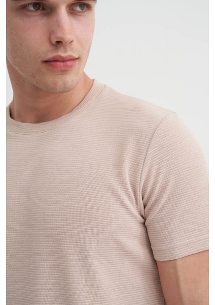 Bej Erkek T-Shirt 4240