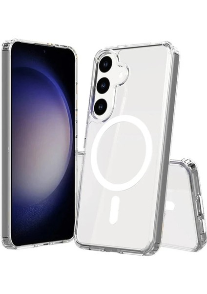 Samsung Galaxy S24 Plus Kılıf Magneticsafe Şeffaf Silikon - Şeffaf Bstmy