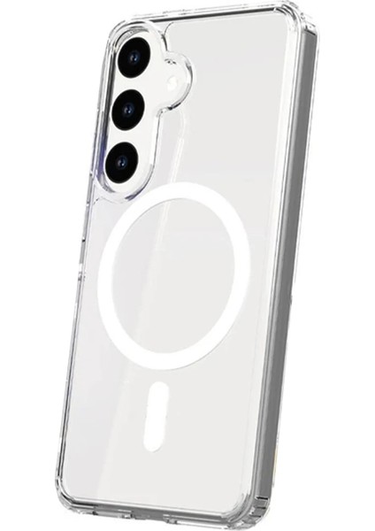 Samsung Galaxy S24 Plus Kılıf Magneticsafe Şeffaf Silikon - Şeffaf Bstmy