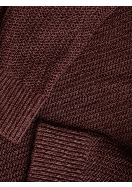 Jprwınter Knıt Structure Polo Styd AW24 Polo Yaka Kazak Koyu Kahve 12277993-BI modelleri