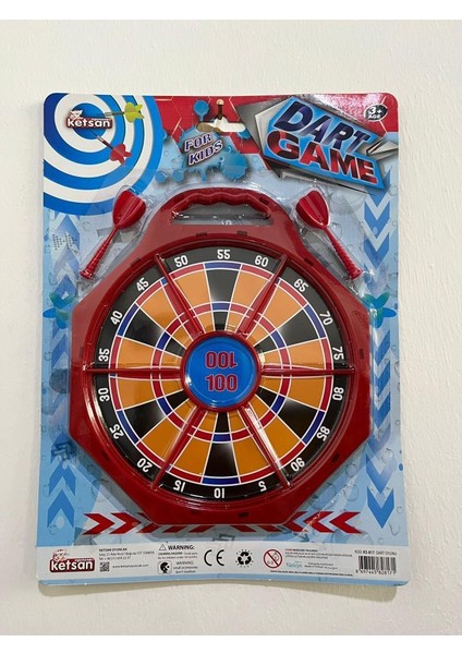 Kırmızı Renk Mıknatıslı 2 Ok 23 cm Çift Taraflı Dart Seti
