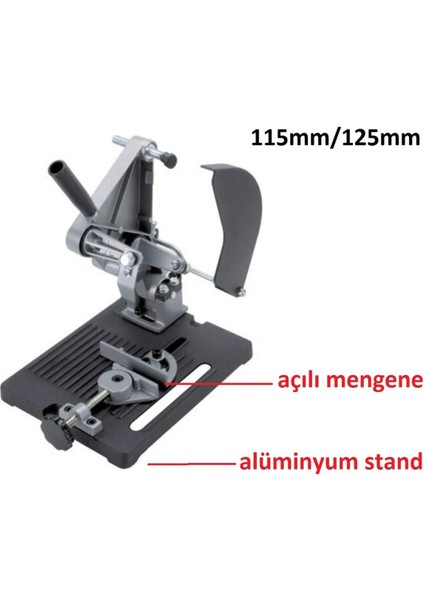 Açılı Kesme ve Taşlama Standı Avuç Taşlama Tezgahı Sehpası 115-125MM Alüminyum Stand