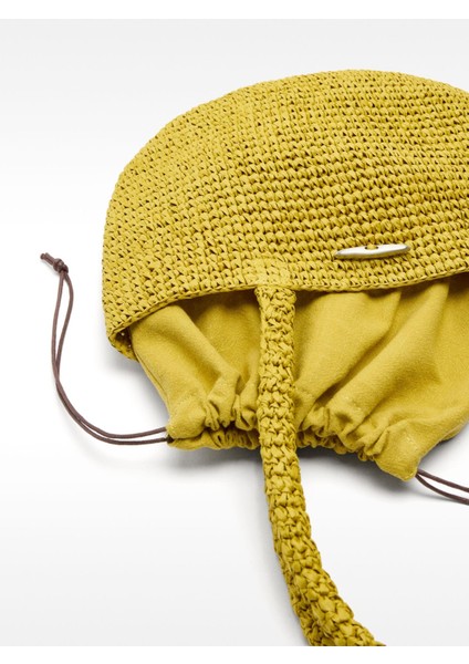 Hasır Efektli Omuz Çantası fiyatları