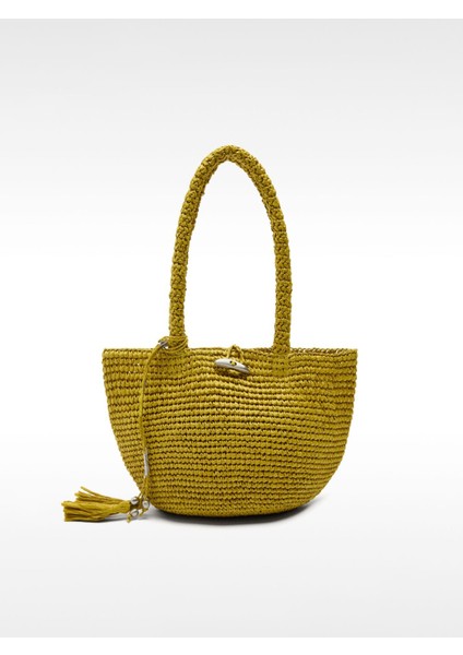 Hasır Efektli Omuz Çantası indirimleri