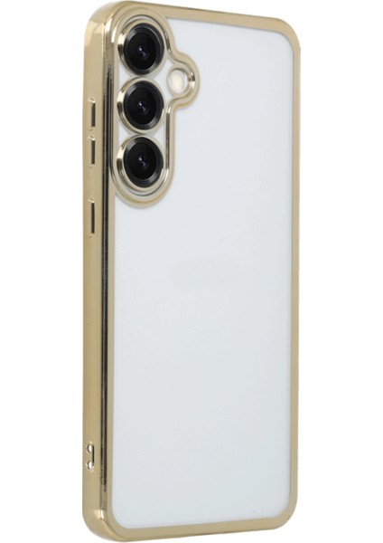 Samsung Galaxy S25 Plus Kılıf Razer Lensli Silikon - Gold Bstmy
