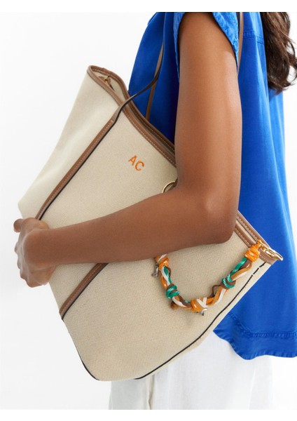 Çıkarılabilir Aksesuarlı Shopper Çanta