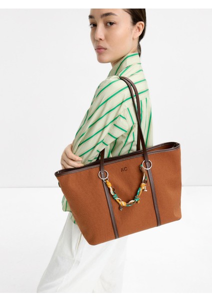 Çıkarılabilir Aksesuarlı Shopper Çanta