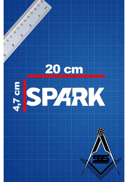 Spark 20X4,7 Jdm Yazı Araba-Motosiklet Cam Etiket Sticker Beyaz Renk fiyatları